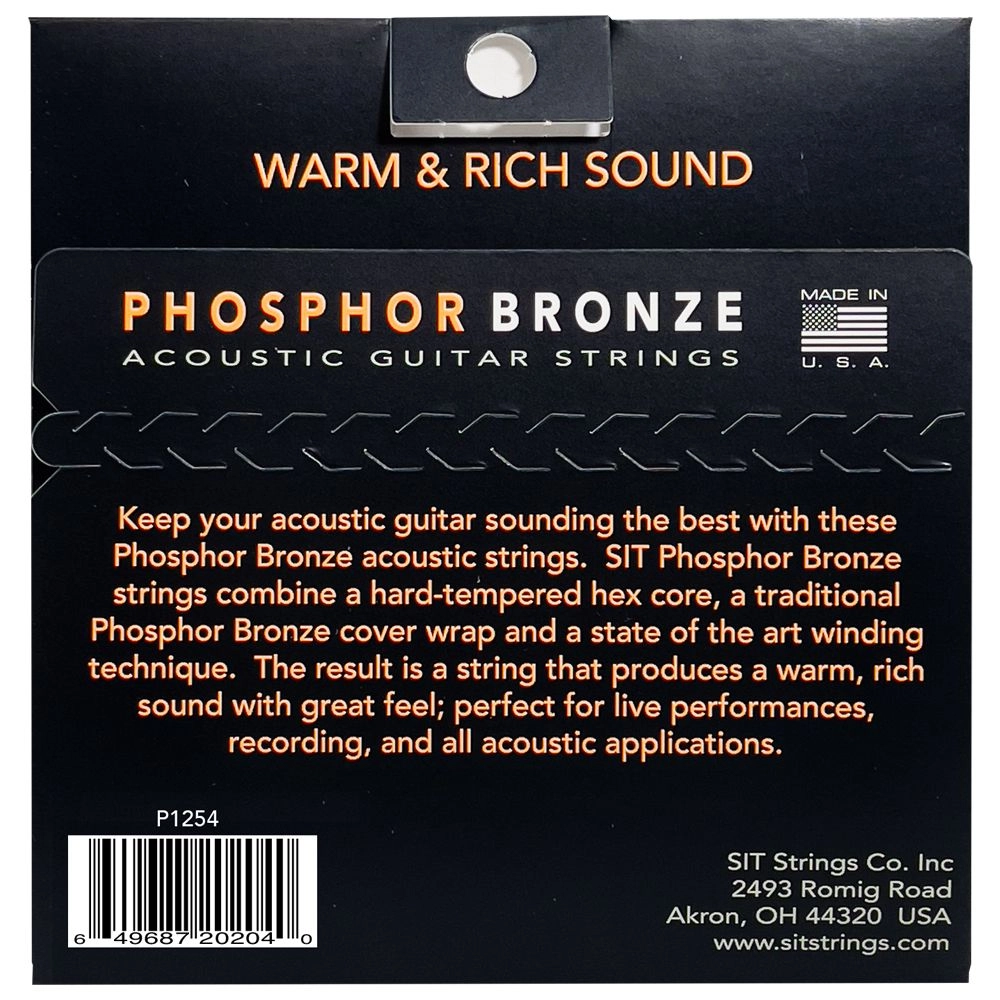 Imagem do produto Encordoamento Para Violão Aço SIT 012 Phosphor Bronze Light P1254