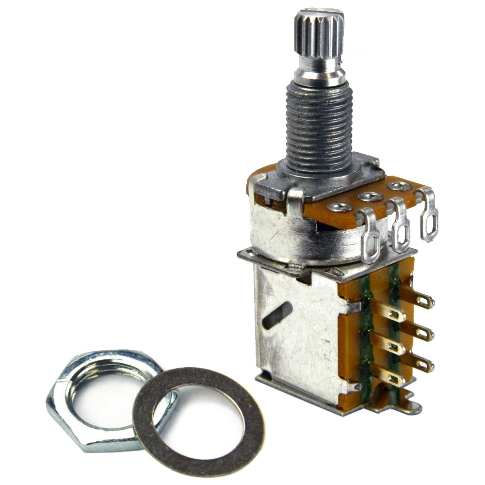 Imagem do produto Potenciômetro Santo Angelo PushPull B500k Base Pequena Eixo Longo Linear