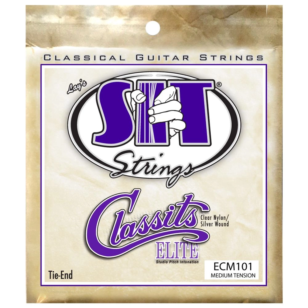 Imagem do produto Encordoamento Para Violão Nylon SIT Tensão Média Classits Elite Silver Wound ECM101