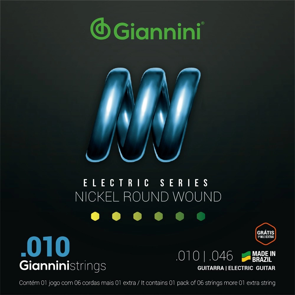 Imagem do produto Encordoamento Para Guitarra Giannini 010 Nickel GEEGST10