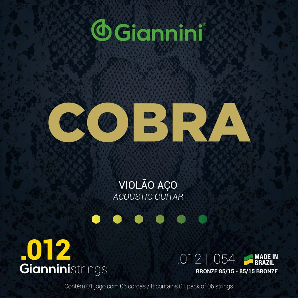 Imagem do produto Encordoamento Para Violão Aço Giannini 012 Bronze 85/15 GEEFLKS