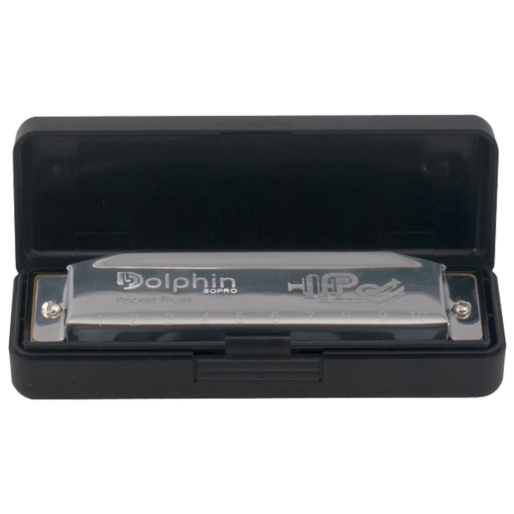Imagem do produto Gaita Dolphin Diatônica Pocket Blues 20 C Dó Com Case