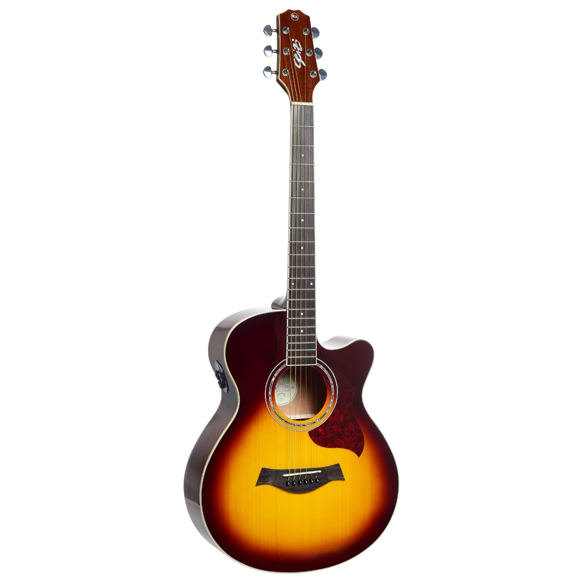 Imagem do produto Violão Aço Eletroacústico Seizi Kyoto Kaizen Auditório Cutaway Brown Burst