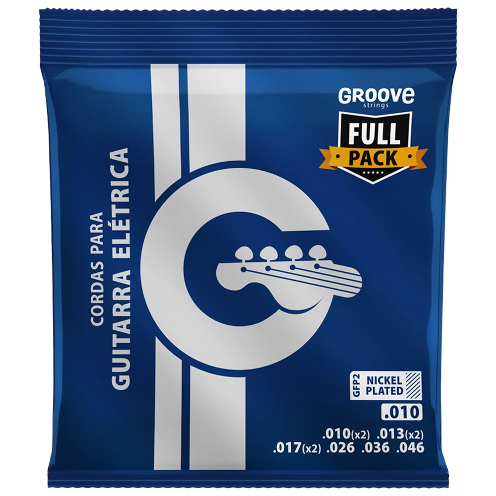 Imagem do produto Encordoamento Para Guitarra Groove 010 GFP2 C/ 3 Cordas Extras