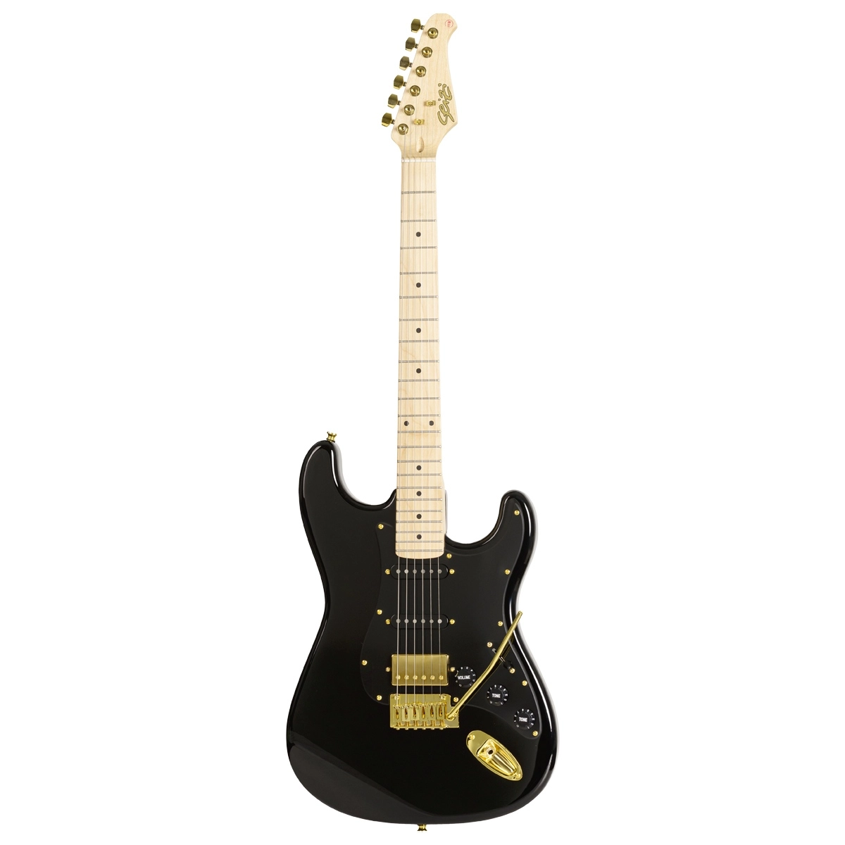 Imagem do produto Guitarra Seizi Vintage Budokan Stratocaster Black Gold HSS