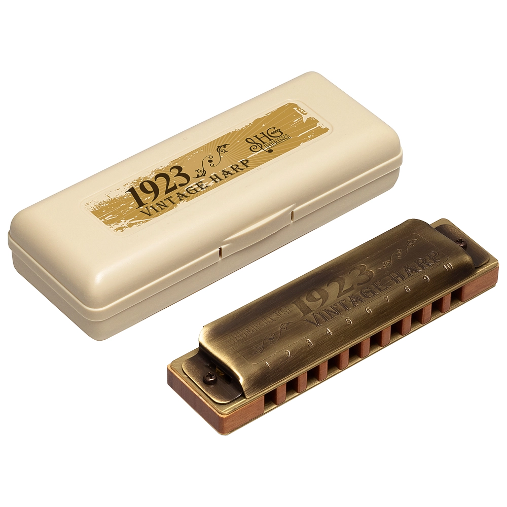 Imagem do produto Gaita Hering Diatônica Vintage Harp 1923 FL Fá Low 1020FL Com Case