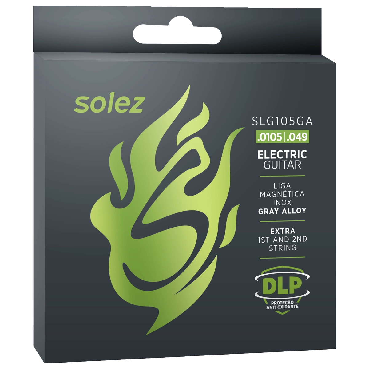Imagem do produto Encordoamento Para Guitarra Solez 0105 Stainless Steel SLG105-GA Com 2 Cordas Extras