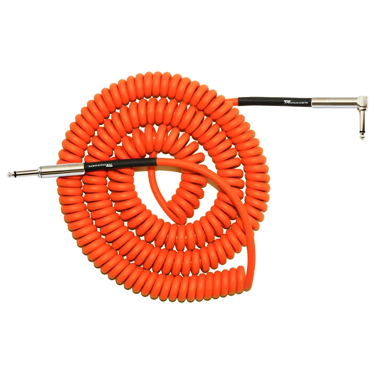 Imagem do produto Cabo Tecniforte Jimi Coil Plug L P10 X P10L 90º 9,15 Metros Laranja