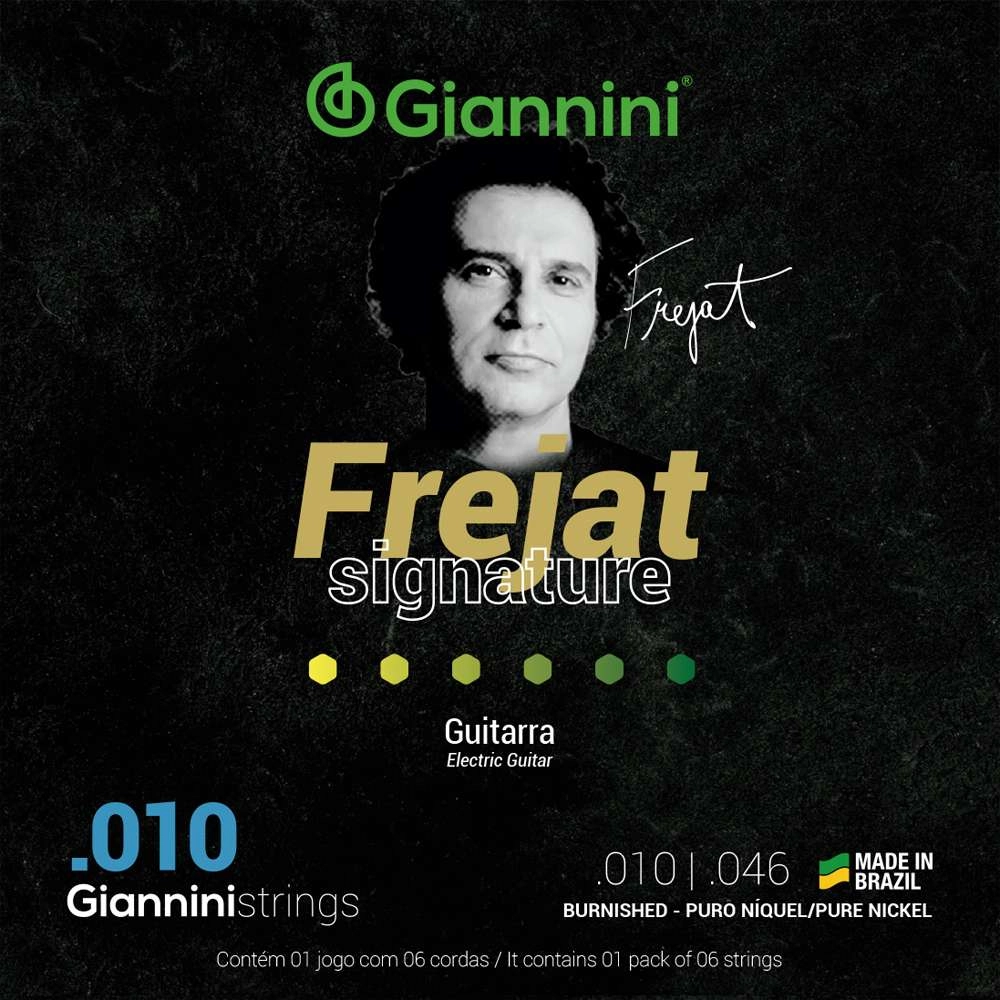 Imagem do produto Encordoamento Para Guitarra Giannini Signature Frejat 010 Pure Nickel SSGPNFJ