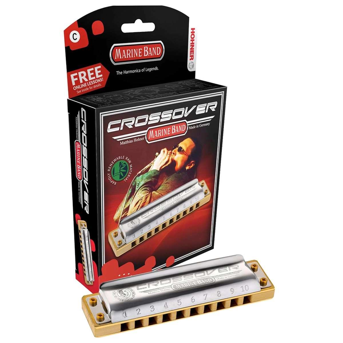 Imagem do produto Gaita Hohner Diatônica Marine Band Crossover C Dó Com Case