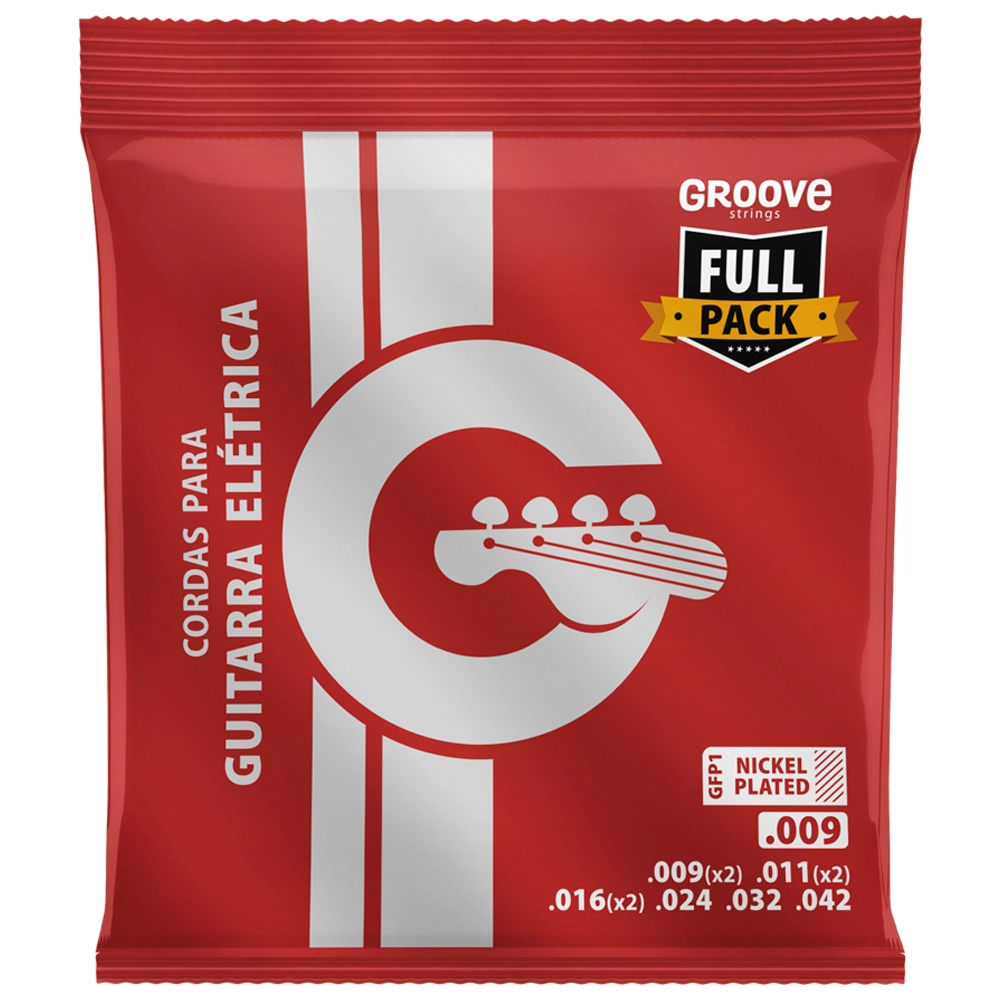 Imagem do produto Encordoamento Para Guitarra Groove 009 GFP1 C/ 3 Cordas Extras