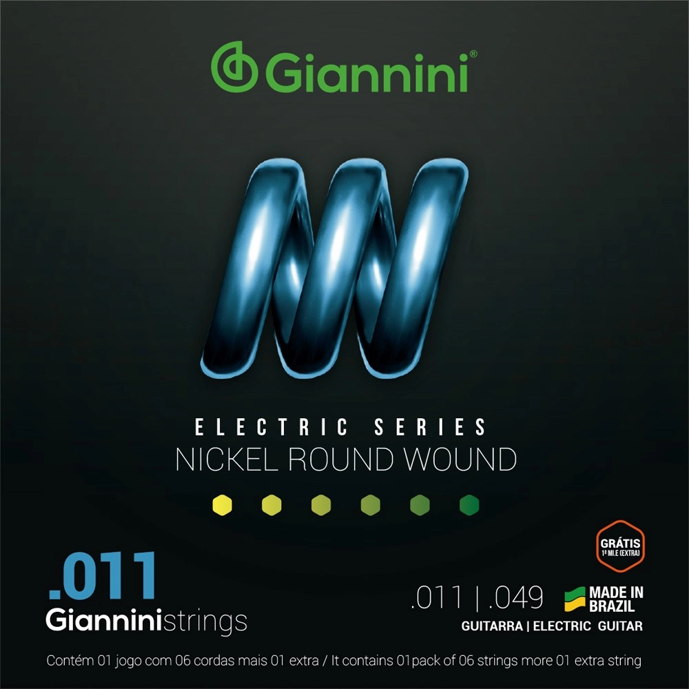 Imagem do produto Encordoamento Para Guitarra Giannini 011 Nickel GEEGST11