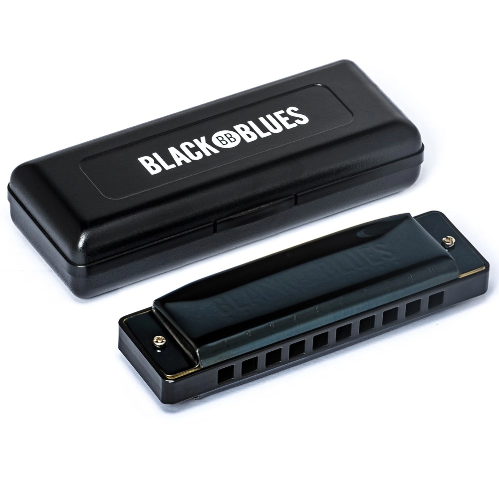 Imagem do produto Gaita Hering Diatônica Black Blues Bb SI Bemol 6020Bb Com Case