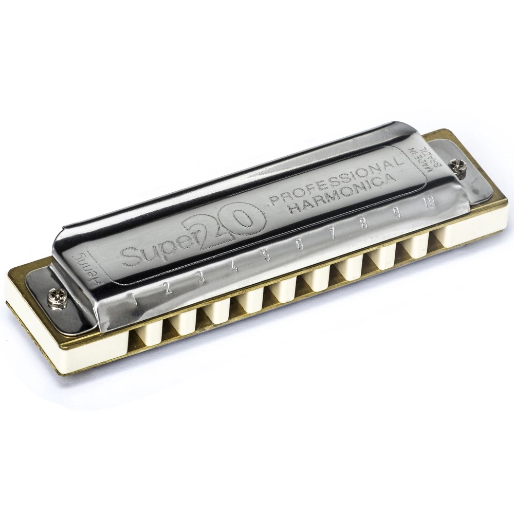 Imagem do produto Gaita Hering Diatônica Super 20 Db Ré Bemol 8020Db Com Case