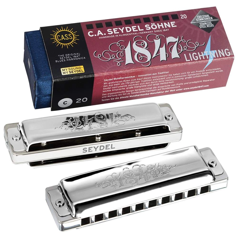 Imagem do produto Gaita Seydel Diatônica 1847 Lightning D Ré 16601D Com Case