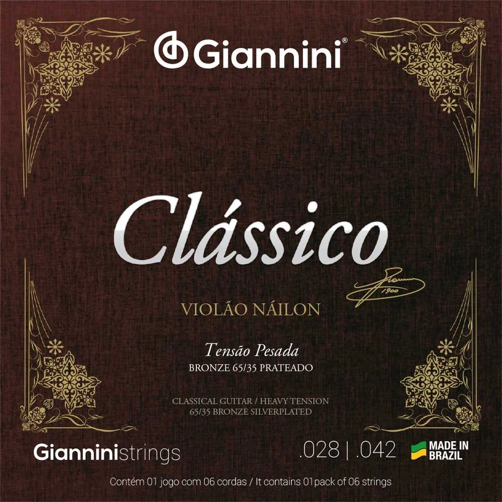 Imagem do produto Encordoamento Para Violão Nylon Giannini Tensão Alta GENWPA
