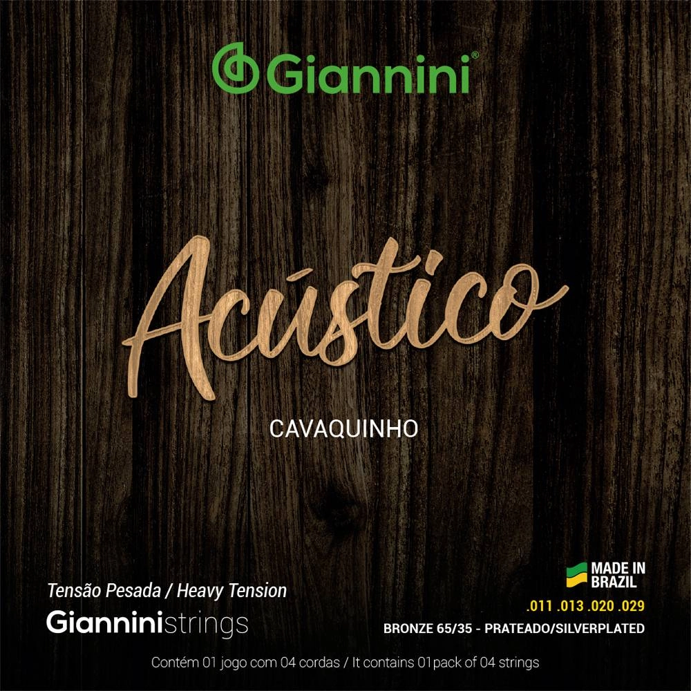 Imagem do produto Encordoamento Para Cavaquinho Giannini Tensão Alta GESCPA