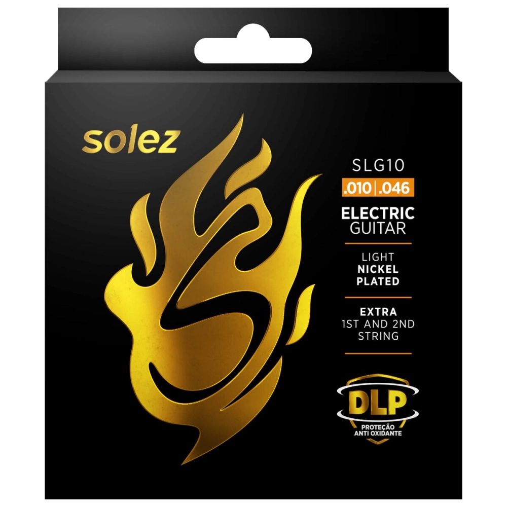 Imagem do produto Encordoamento Para Guitarra Solez 010 SLG10 Com 2 Cordas Extras