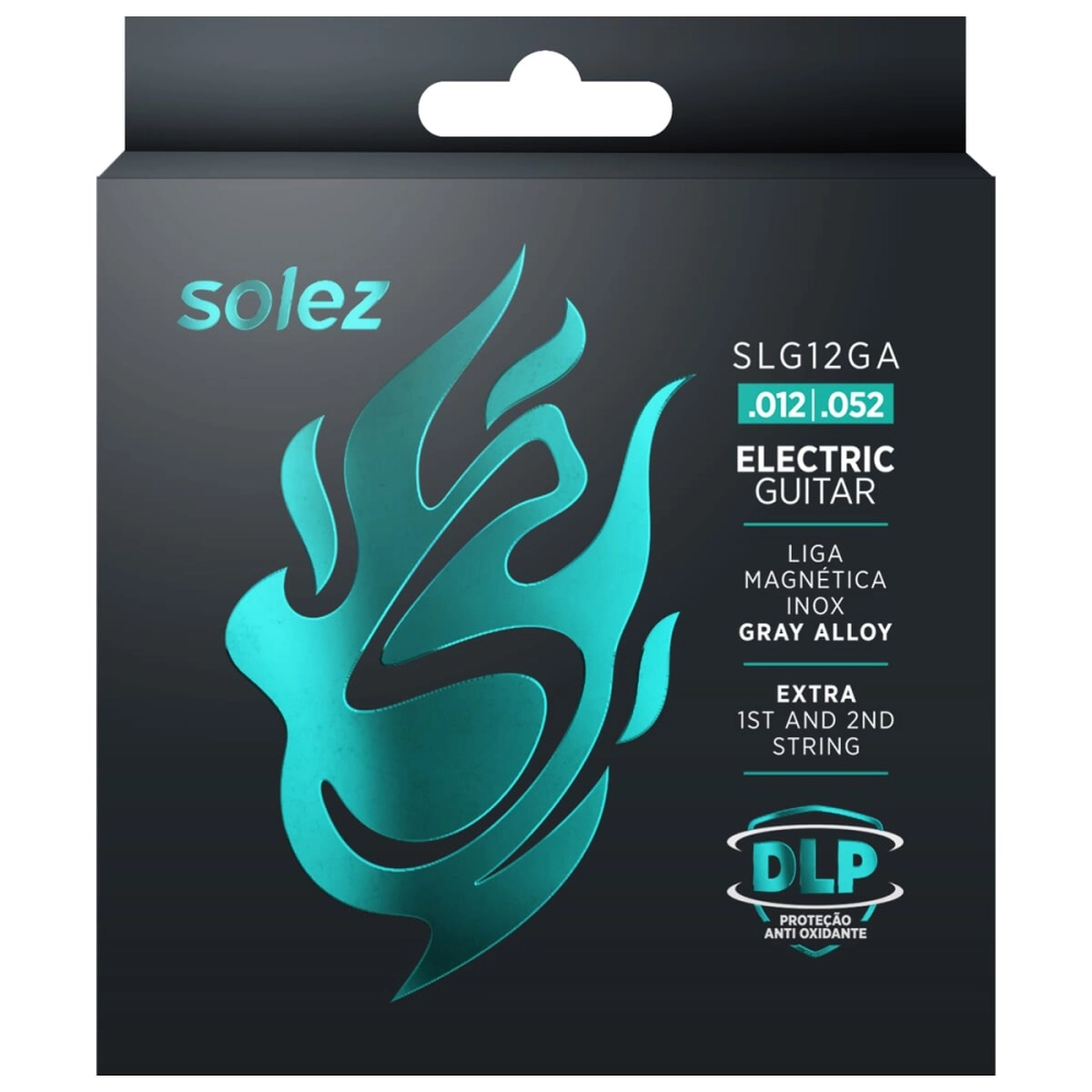 Imagem do produto Encordoamento Para Guitarra Solez 012 Stainless Steel SLG12-GA Com 2 Cordas Extras