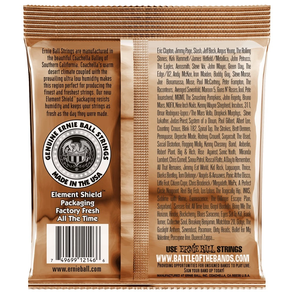 Imagem do produto Encordoamento Para Violão Aço Ernie Ball 012 Earthwood Phosphor Bronze 2146