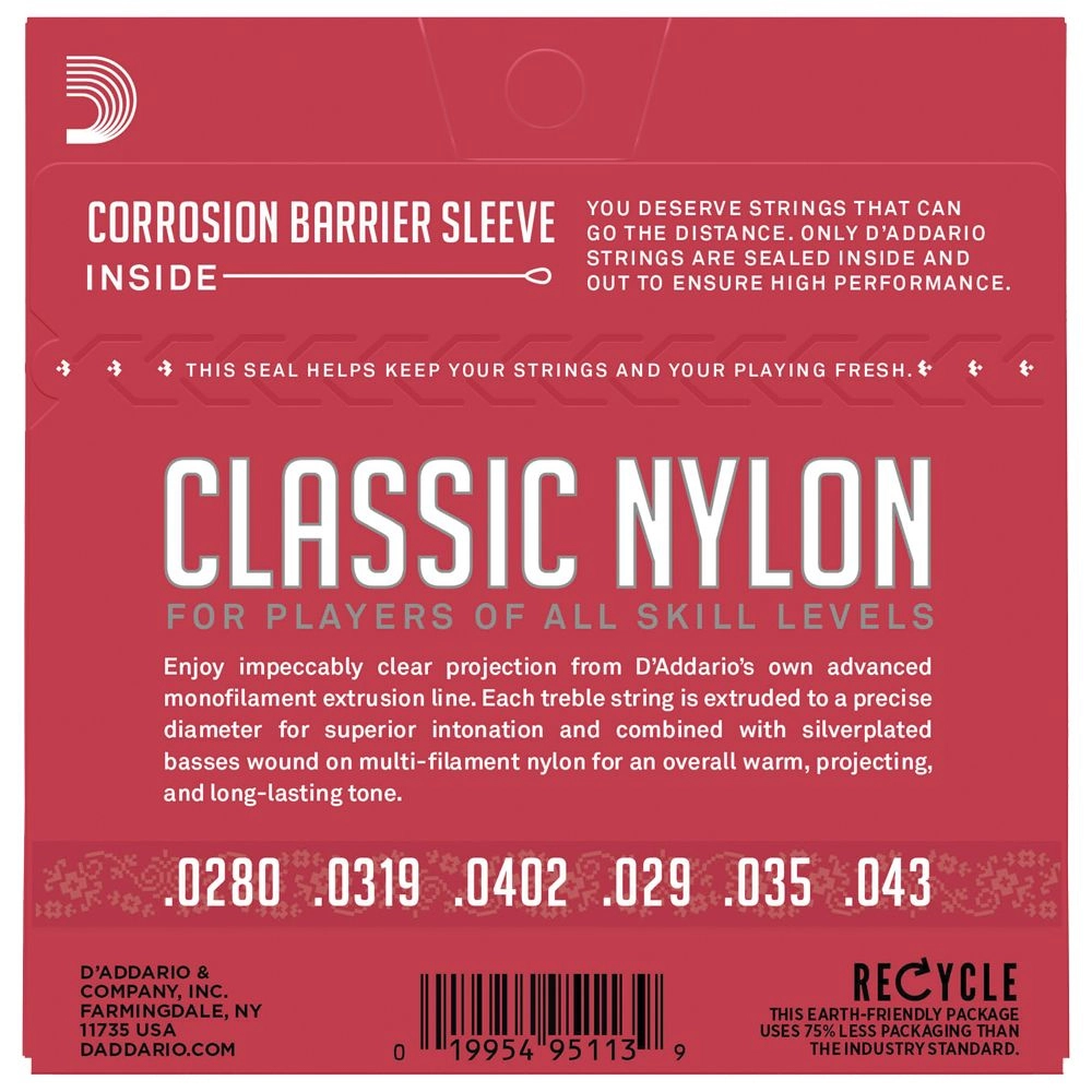 Imagem do produto Encordoamento Para Violão Nylon Daddario Classic EJ27N