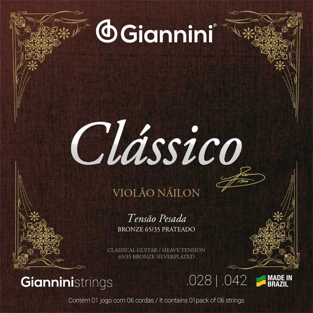 Imagem do produto Encordoamento Para Violão Nylon Giannini Tensão Alta GENWPA