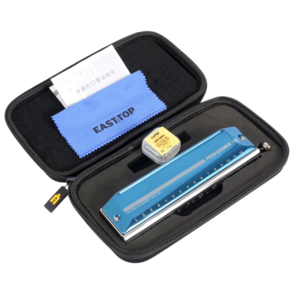 Imagem do produto Gaita Easttop Cromática 64 Performer C Dó EAP-16C Com Case