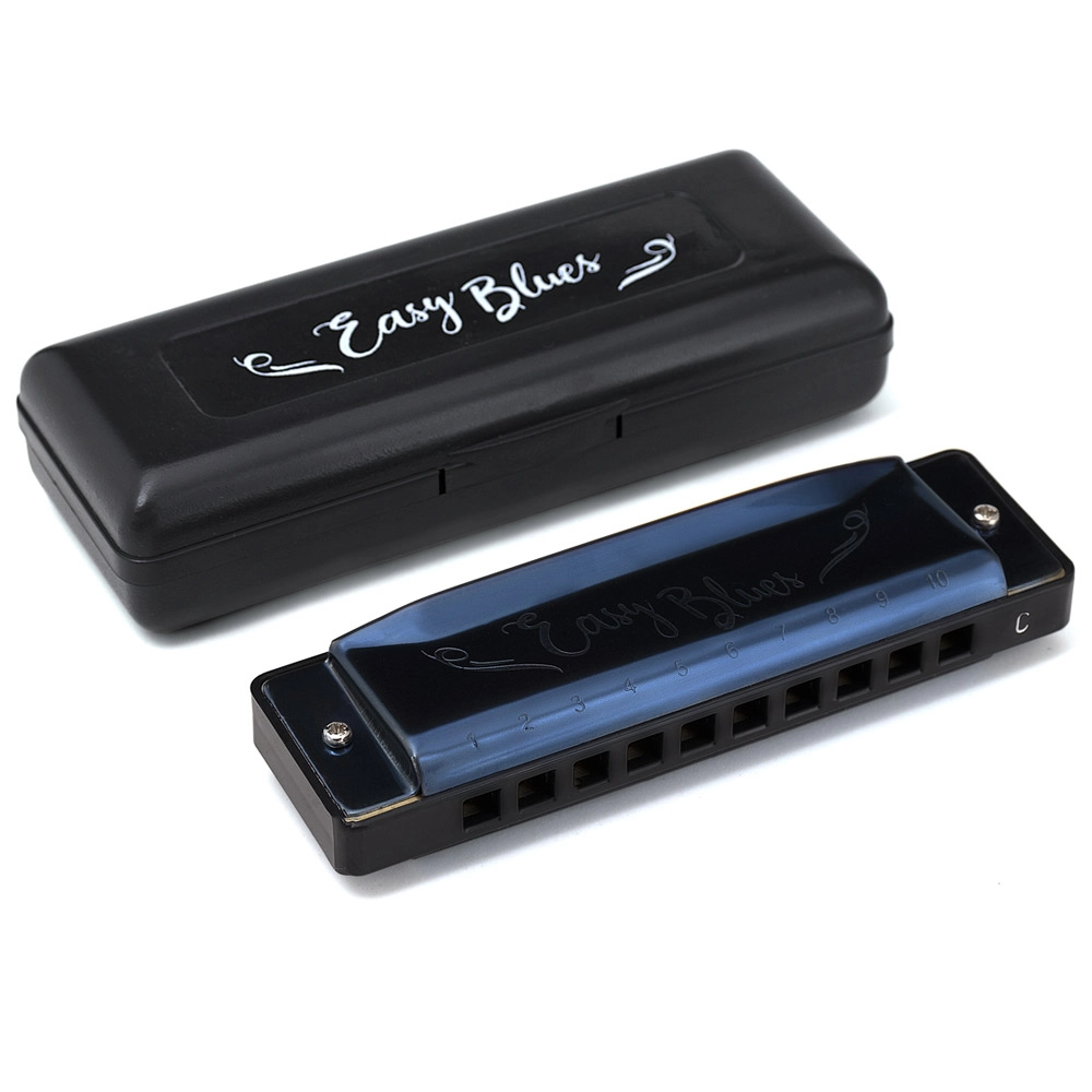 Imagem do produto Gaita Hering Diatonica Easy Blues C Dó Azul AZ4420C Com Case