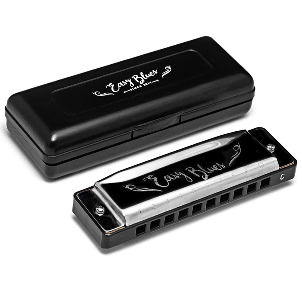 Imagem do produto Gaita Hering Diatonica Easy Blues C Dó Cromada 4420C Com Case