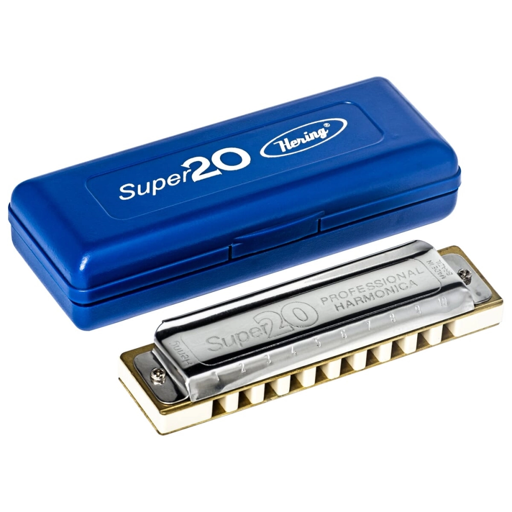 Imagem do produto Gaita Hering Diatônica Super 20 A Lá 8020A Com Case