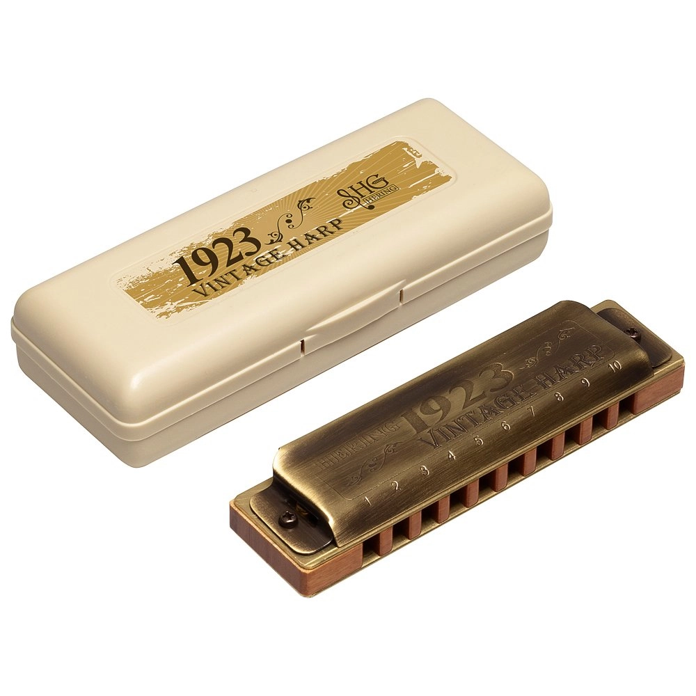Imagem do produto Gaita Hering Diatônica Vintage Harp 1923 CL Dó Low 1020CL Com Case