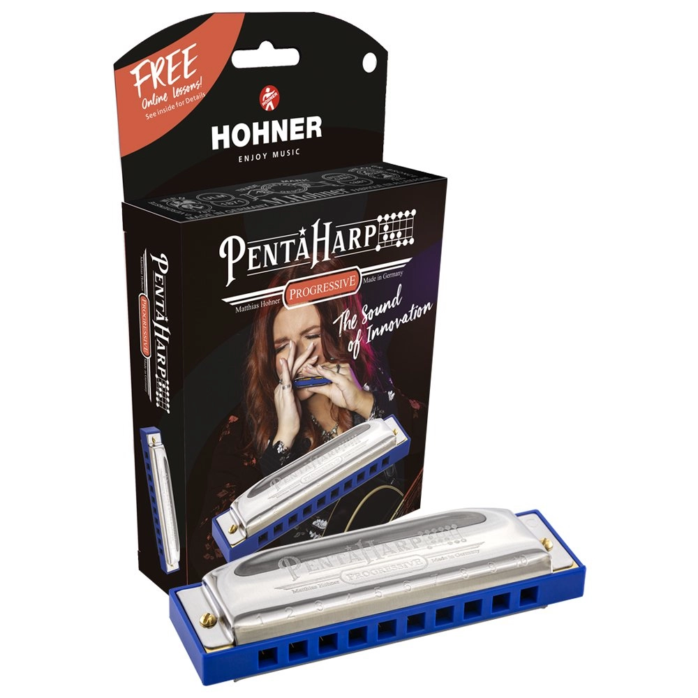 Imagem do produto Gaita Hohner Diatônica Penta Harp Cm Dó Menor M2110X Com Case