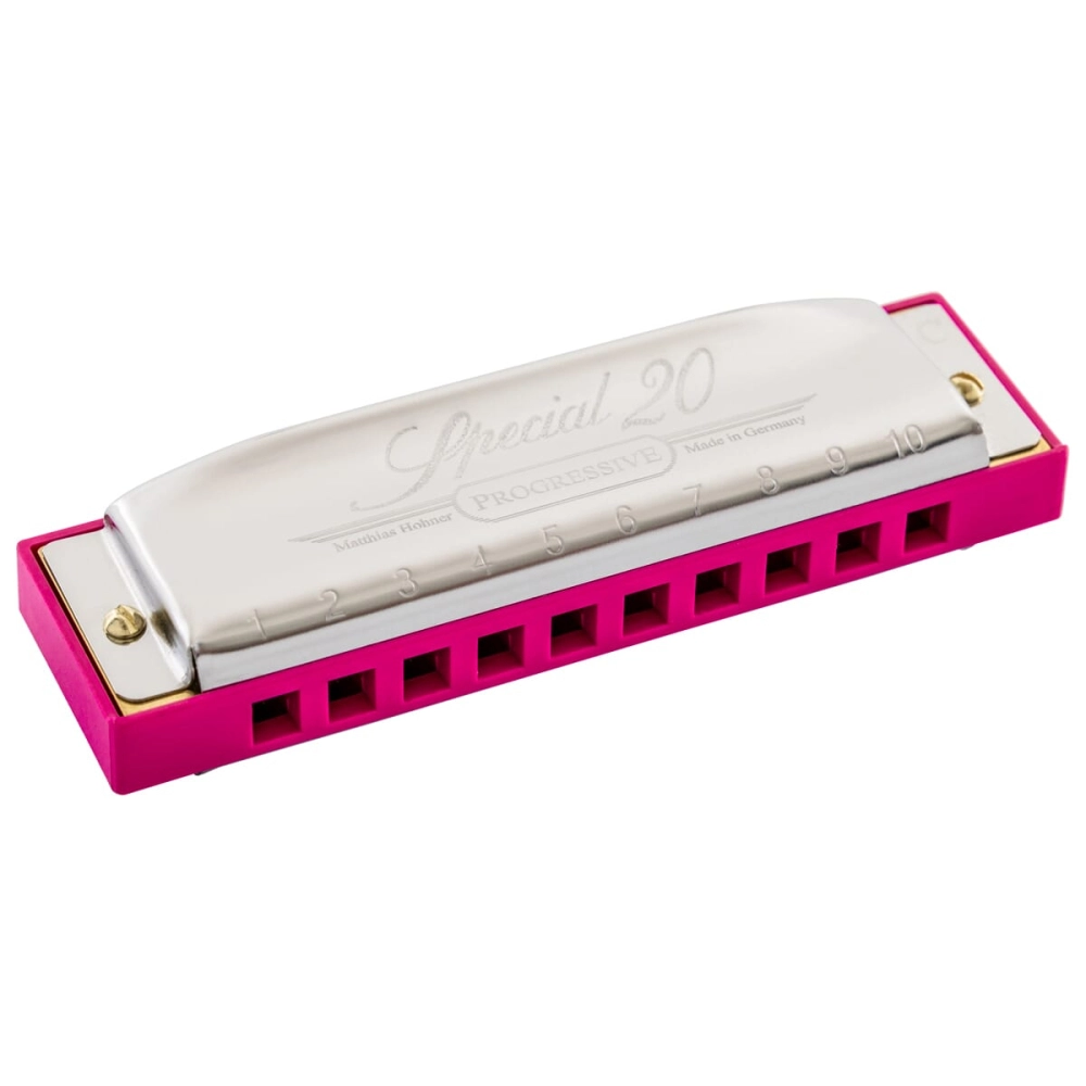 Imagem do produto Gaita Hohner Diatônica Special 20 Rosa C Dó 560/20 Com Case