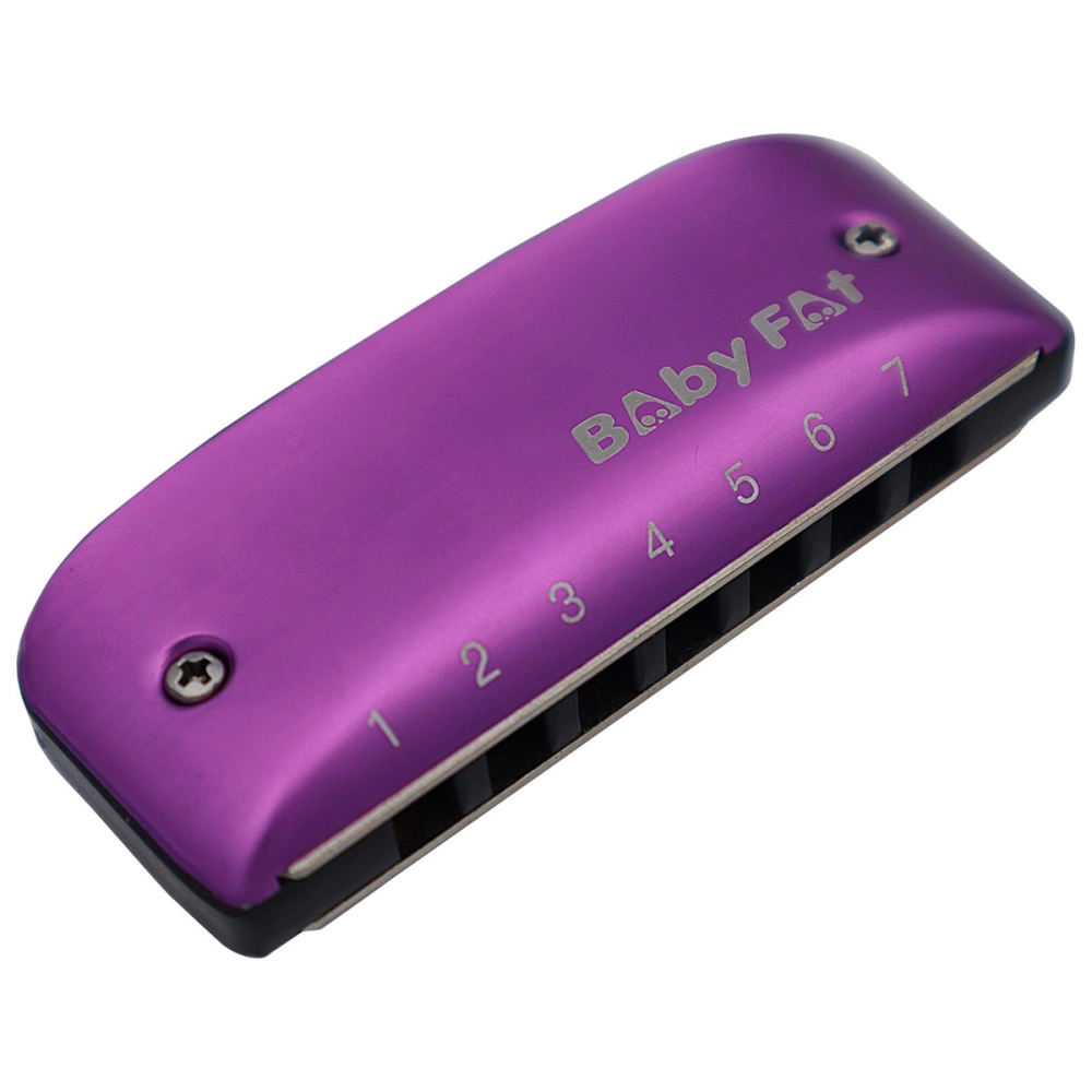 Imagem do produto Gaita Kongsheng Diatônica Baby Fat Bb Si Bemol 14 Vozes Roxa