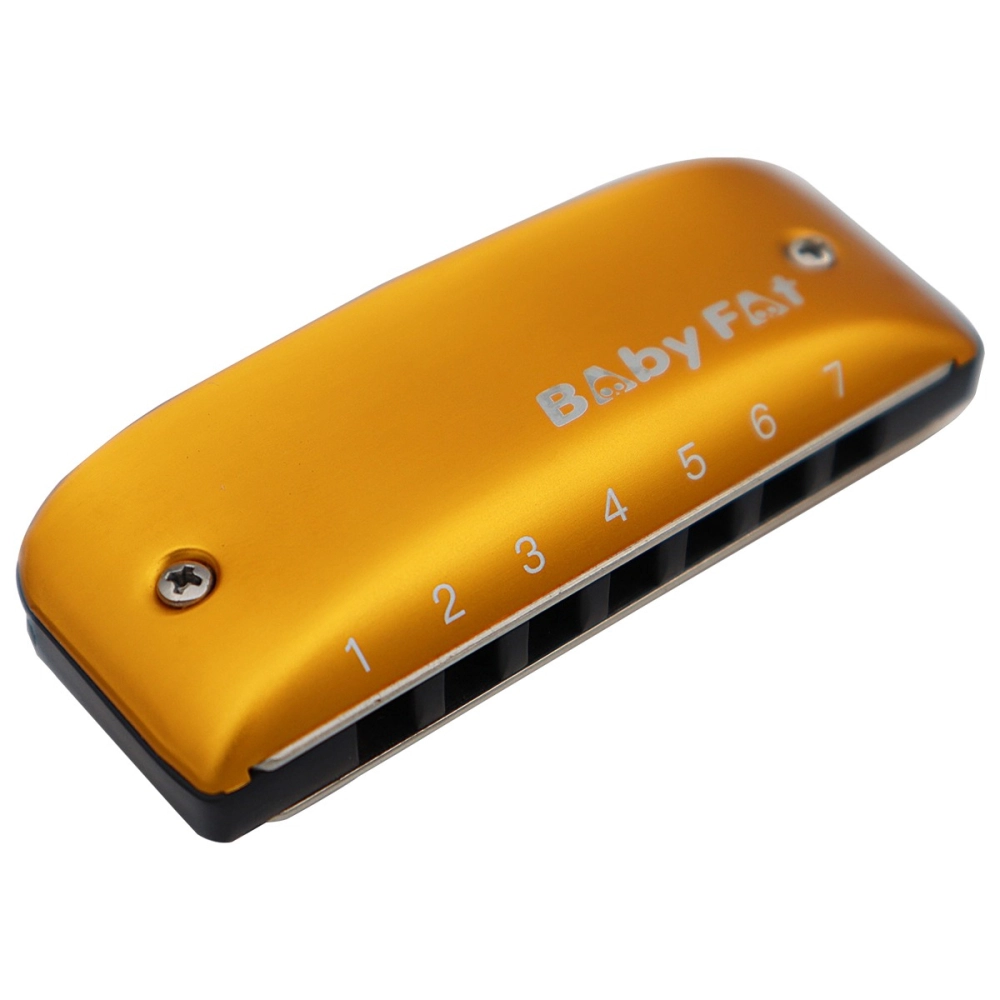 Imagem do produto Gaita Kongsheng Diatônica Baby Fat G Sol 14 Vozes Dourada