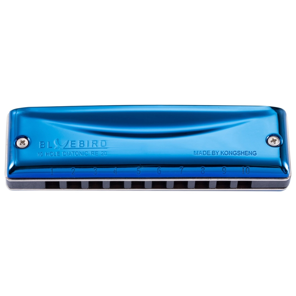 Imagem do produto Gaita Kongsheng Diatônica Bluebird A Lá RE-20 Com Case