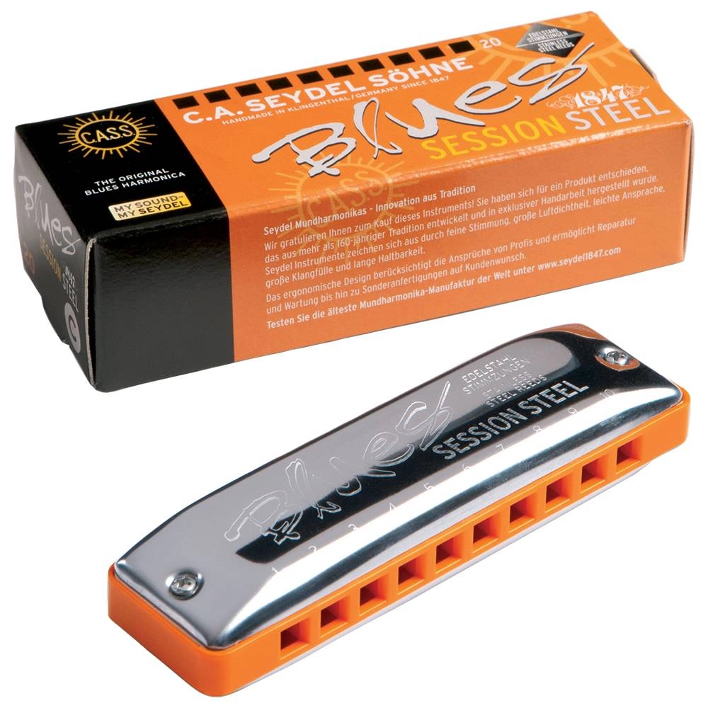 Imagem do produto Gaita Seydel Diatônica Session Steel DL Ré Low 10301DL 20 Vozes