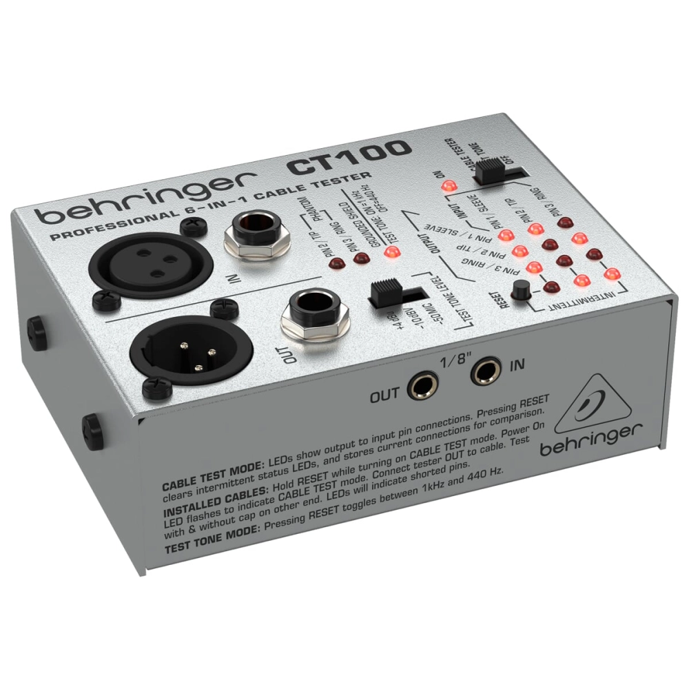 Imagem do produto Testador de Cabos Behringer Profissional 6 em 1 CT100